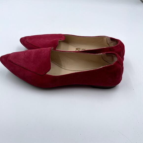 Hush Puppies Women's Hazel Pointe Red‎ Suede Pointed Toe Loafer Flats - Size 8 - Picture 5 of 7